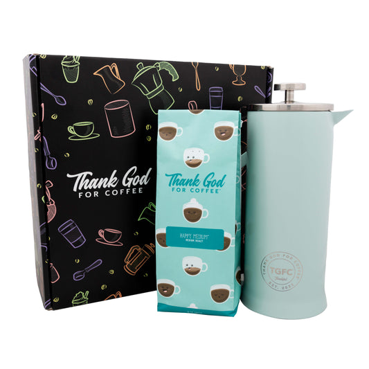 French Press and Happy Medium Coffee Gift Set