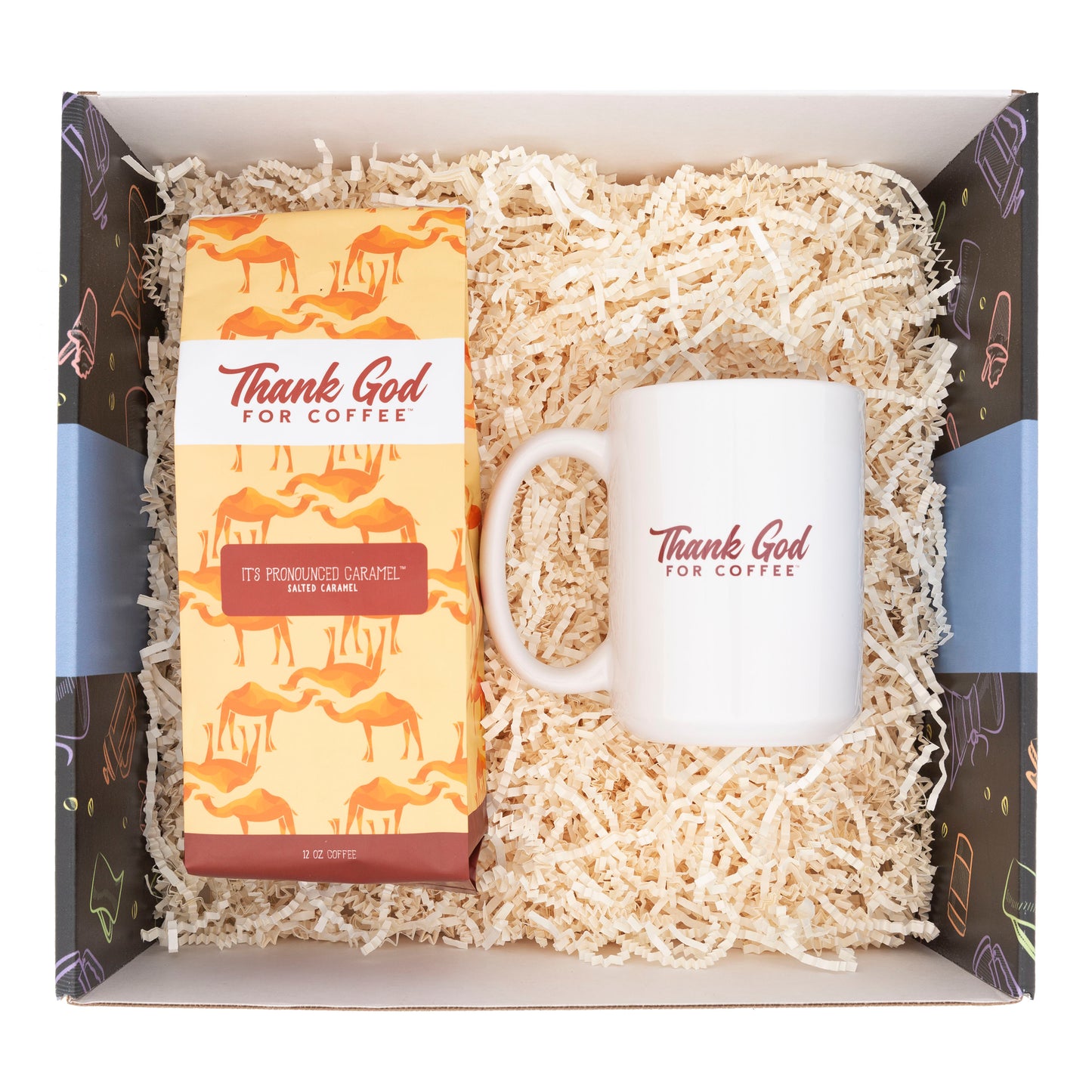 It's Pronounced Caramel Coffee and Mug Gift Set