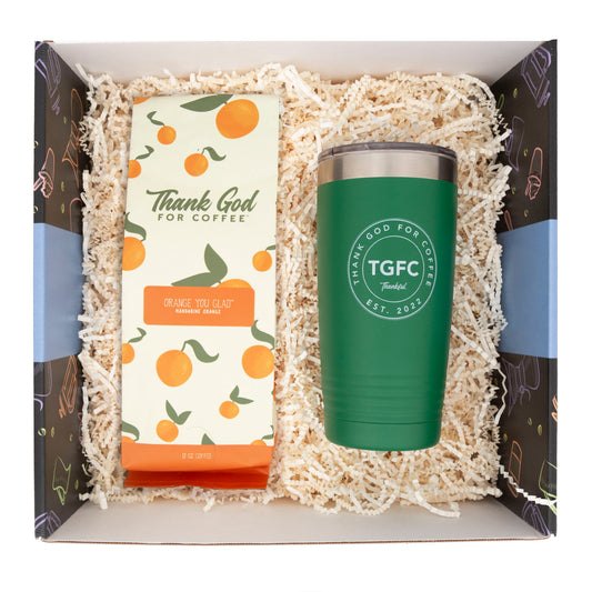 Orange You Glad Coffee and Tumbler Gift Set