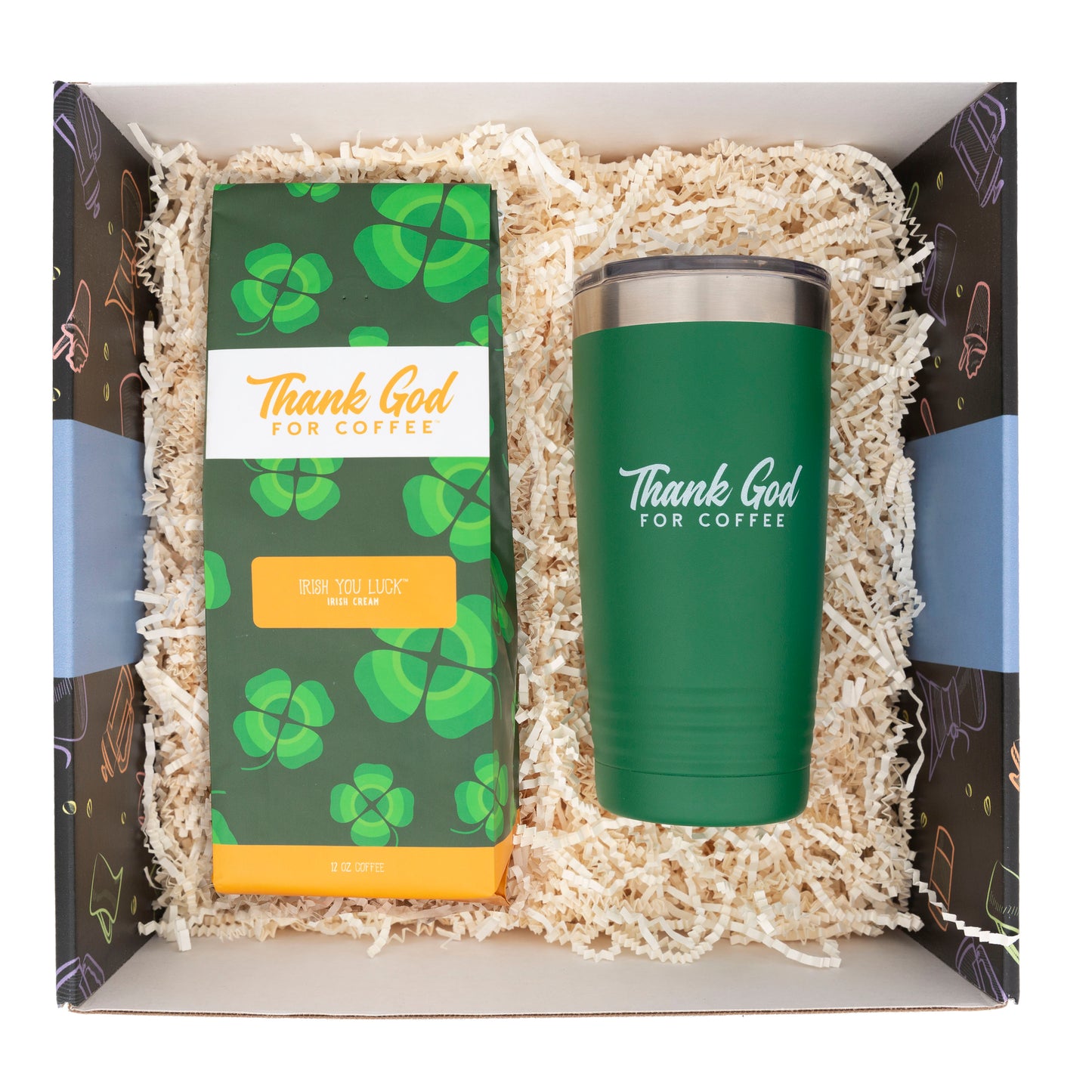 Irish You Luck Coffee and Tumbler Gift Set