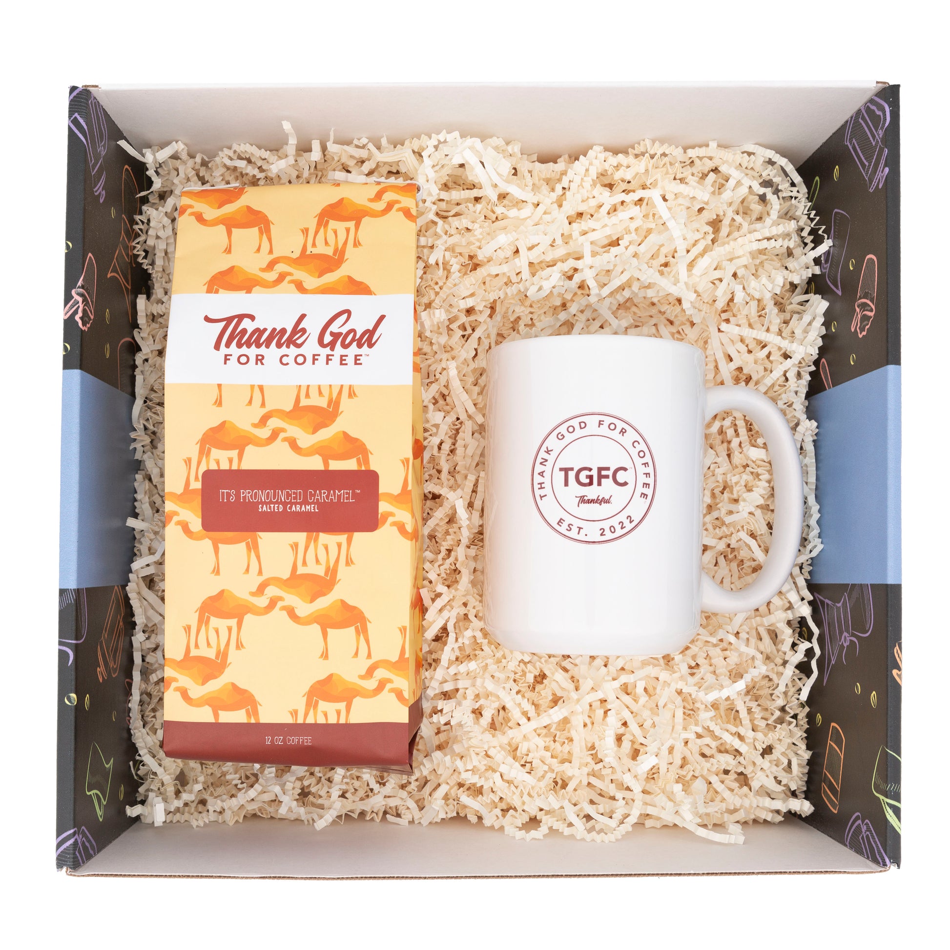 It's Pronounced Caramel Coffee and Mug Gift Set
