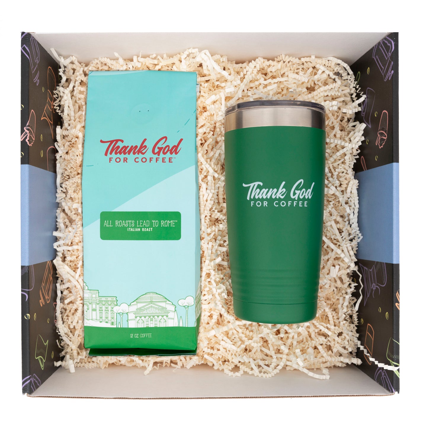 All Roasts Lead To Rome Coffee and Tumbler Gift Set