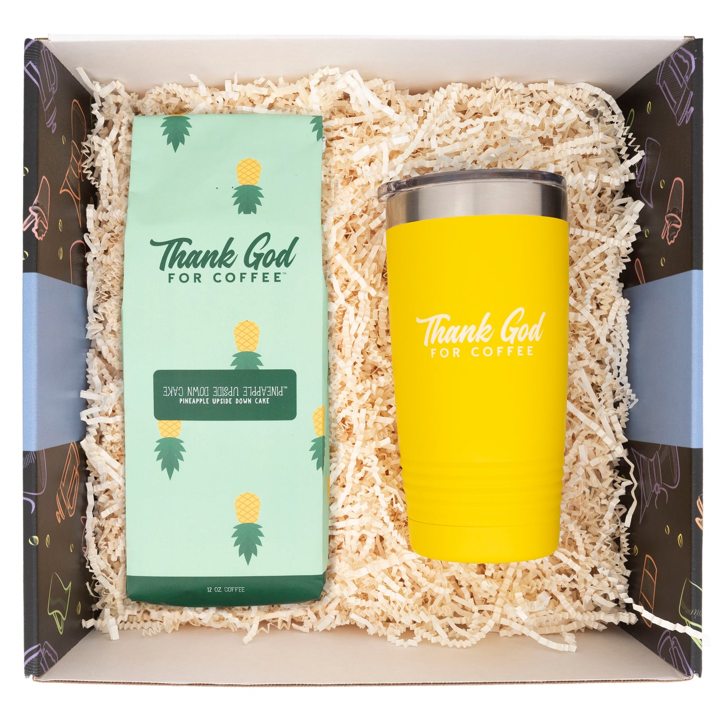 Pineapple Upside Down Cake Coffee and Tumbler Gift Set